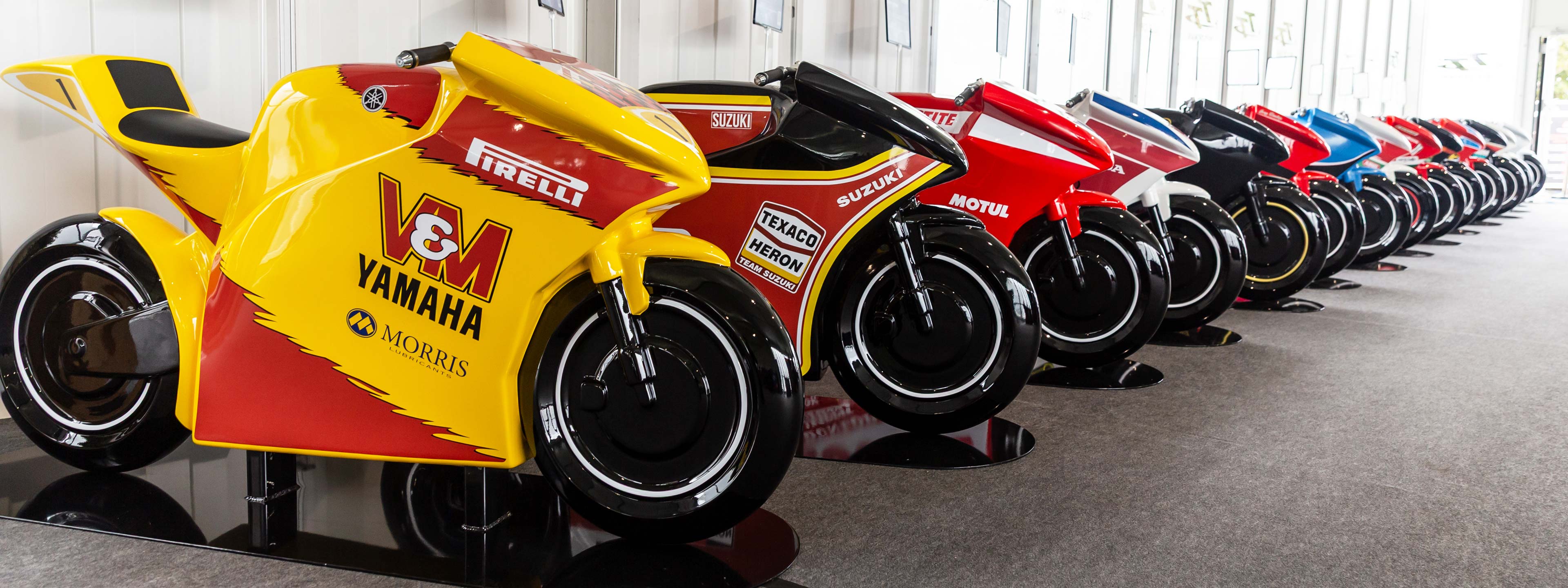 Mannin Cancers TT Legends Bikes on Display
